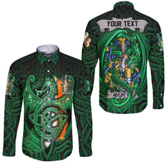 Accotts Long Sleeve Button Shirts The Green Dragon Of Ireland Style