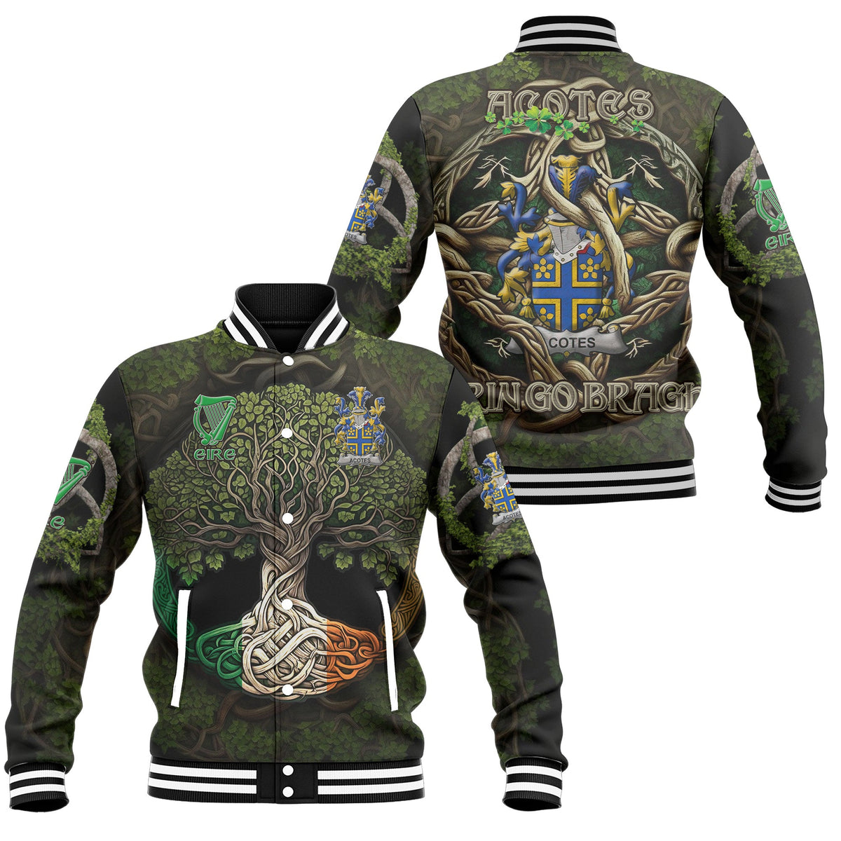 Acotes Baseball Jackets Ireland Is My Root Style