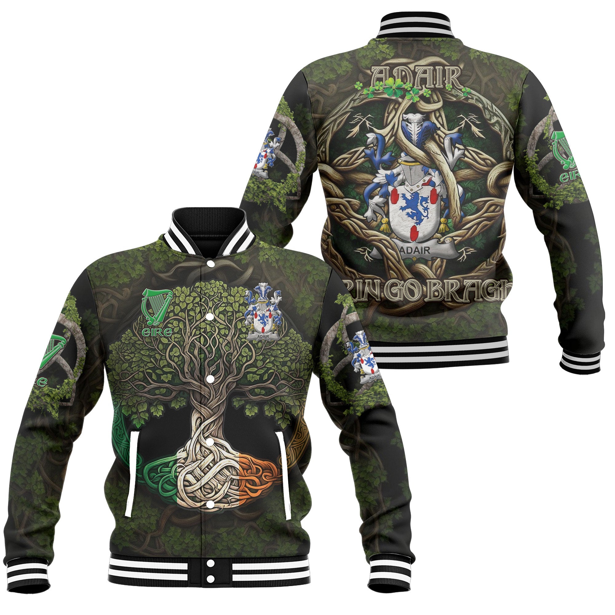 Adair Baseball Jackets Ireland Is My Root Style