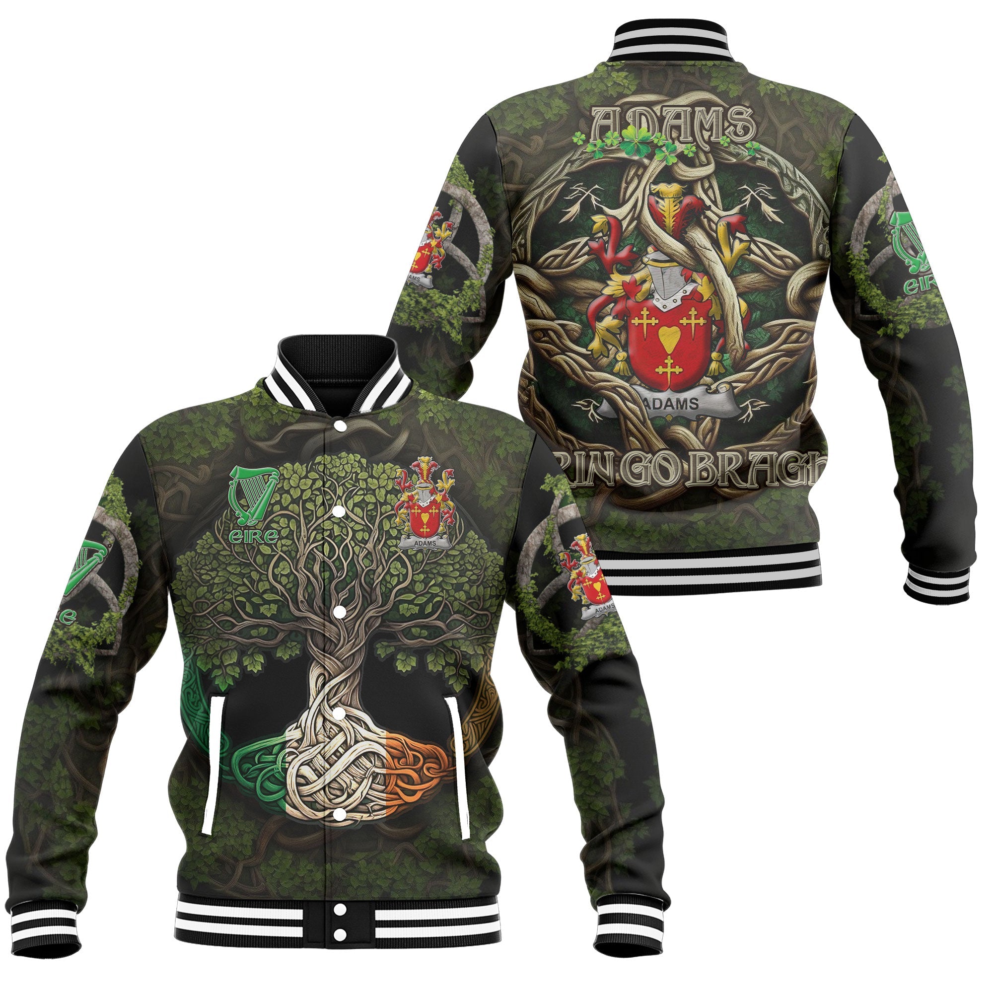 Adams Baseball Jackets Ireland Is My Root Style