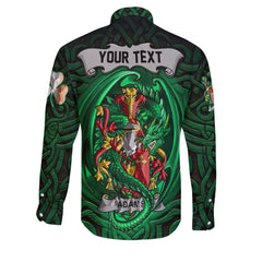 Adams Long Sleeve Button Shirts The Green Dragon Of Ireland Style