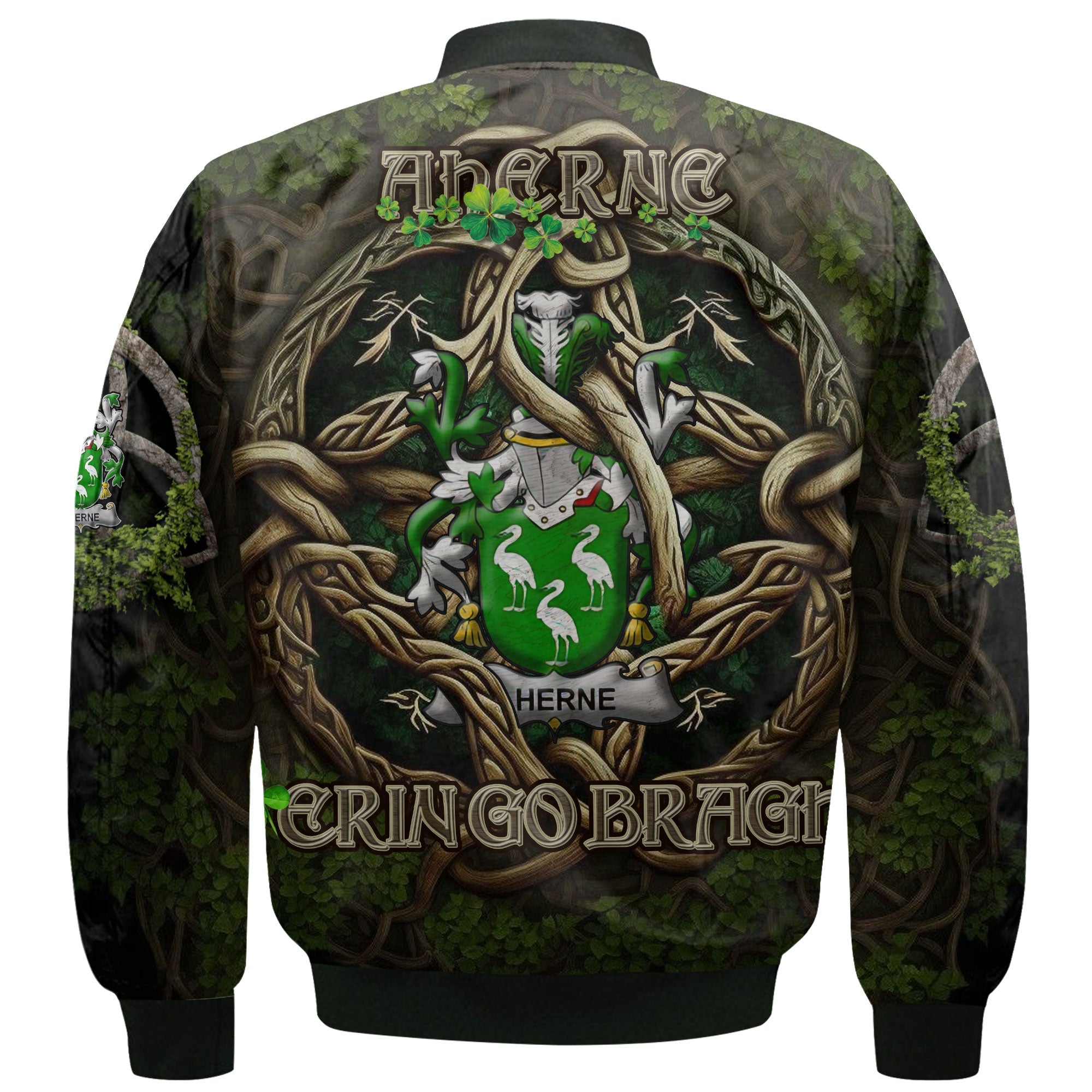 Aherne or Mulhern Bomber Jackets Ireland Is My Root Style