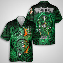 Aherne or Mulhern Hawaiian Shirts The Green Dragon Of Ireland Style