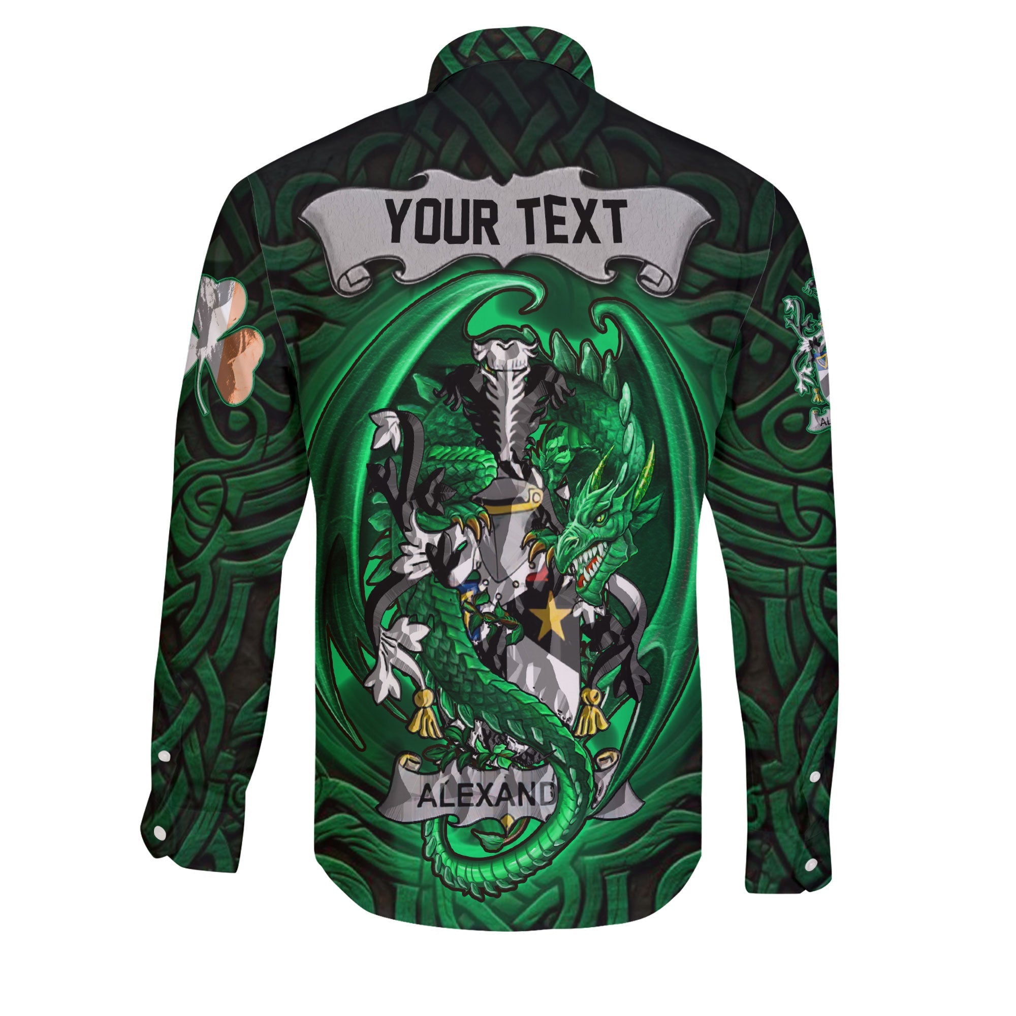 Alexander Long Sleeve Button Shirts The Green Dragon Of Ireland Style