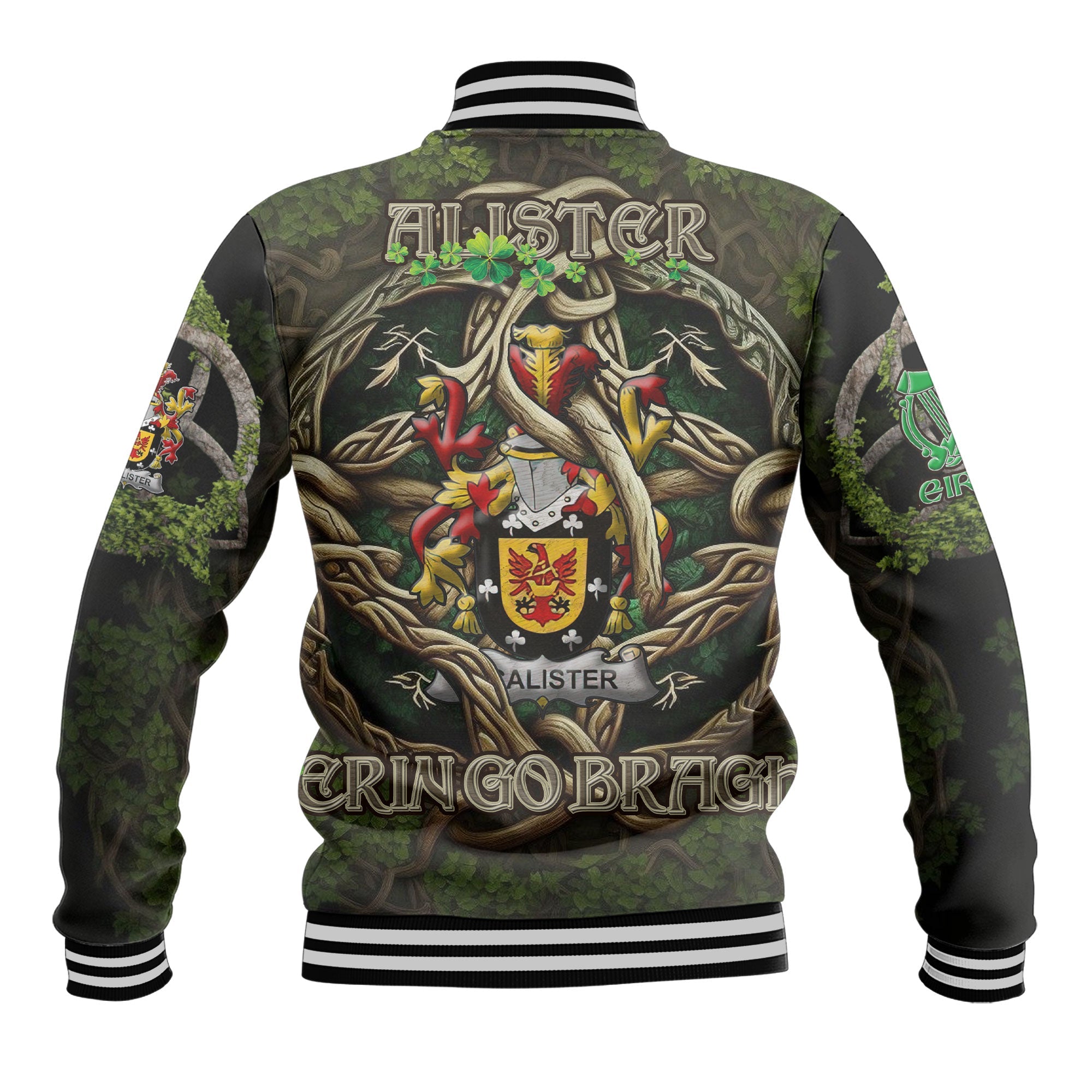 Alister or McAlister Baseball Jackets Ireland Is My Root Style