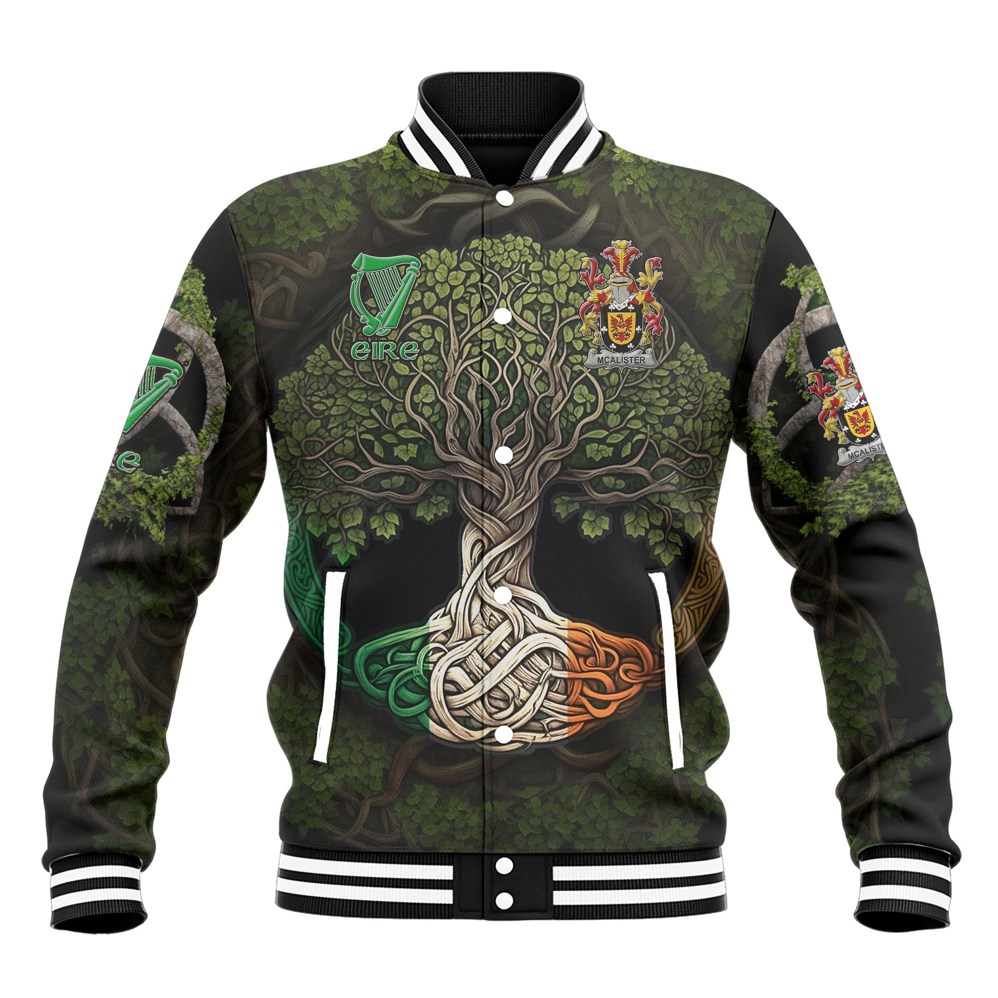 Alister or McAlister Baseball Jackets Ireland Is My Root Style