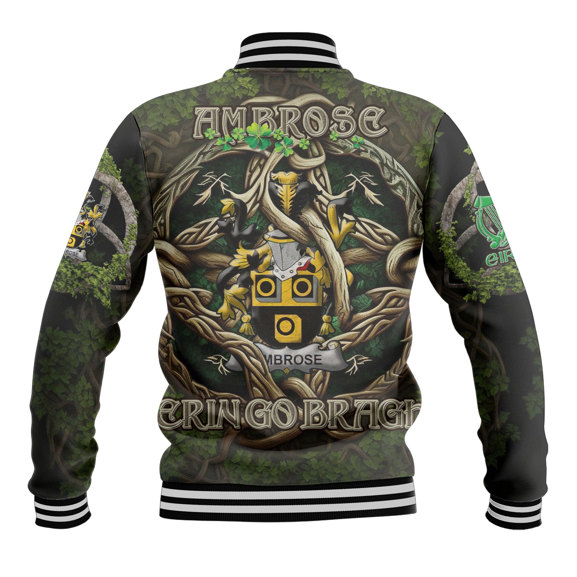 Ambrose Baseball Jackets Ireland Is My Root Style