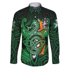 Arnott Long Sleeve Button Shirts The Green Dragon Of Ireland Style