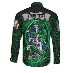 Auchmuty Long Sleeve Button Shirts The Green Dragon Of Ireland Style