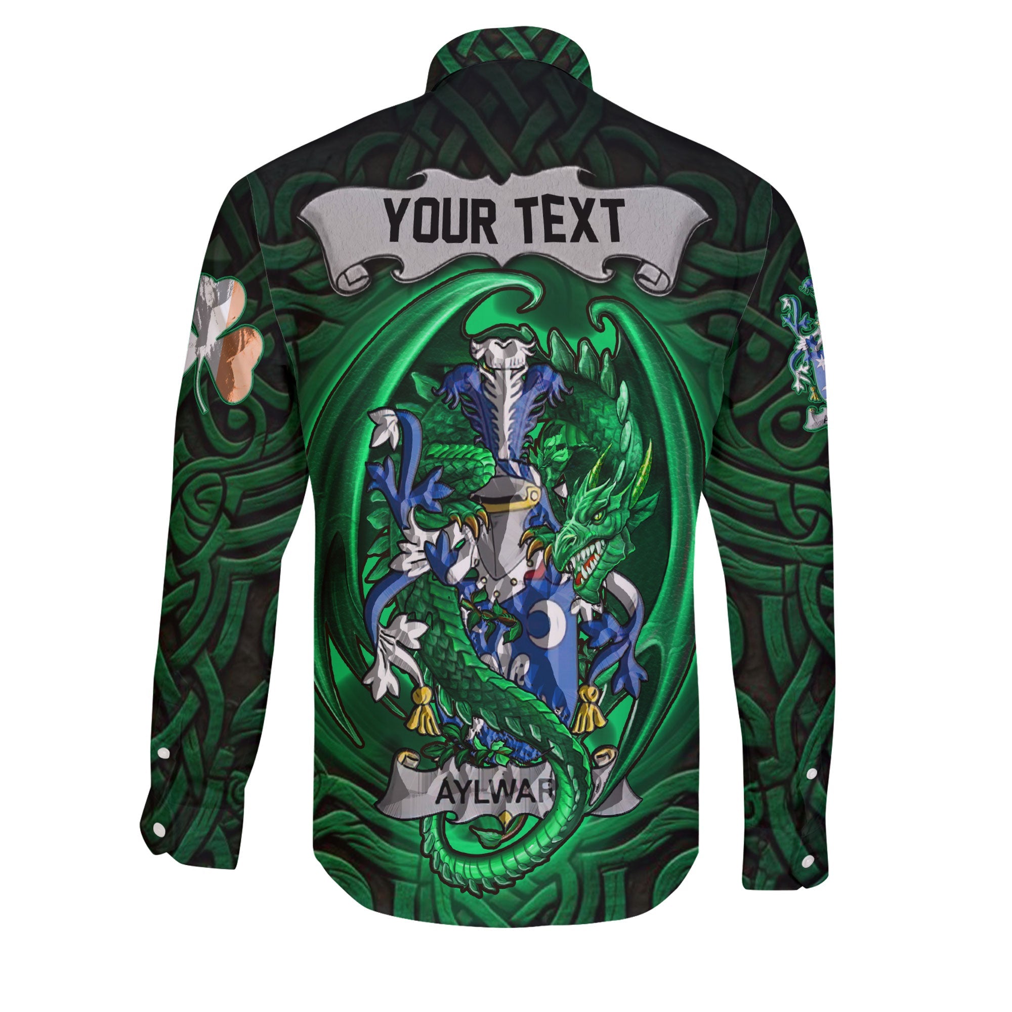 Aylward Long Sleeve Button Shirts The Green Dragon Of Ireland Style