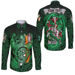 Bagley or Begley Long Sleeve Button Shirts The Green Dragon Of Ireland Style