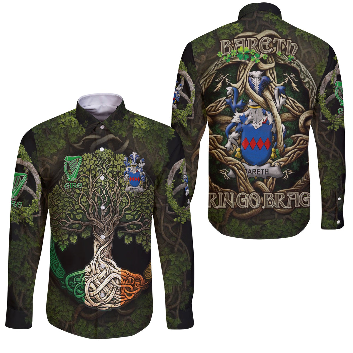 Bareth Long Sleeve Button Shirts Ireland Is My Root Style