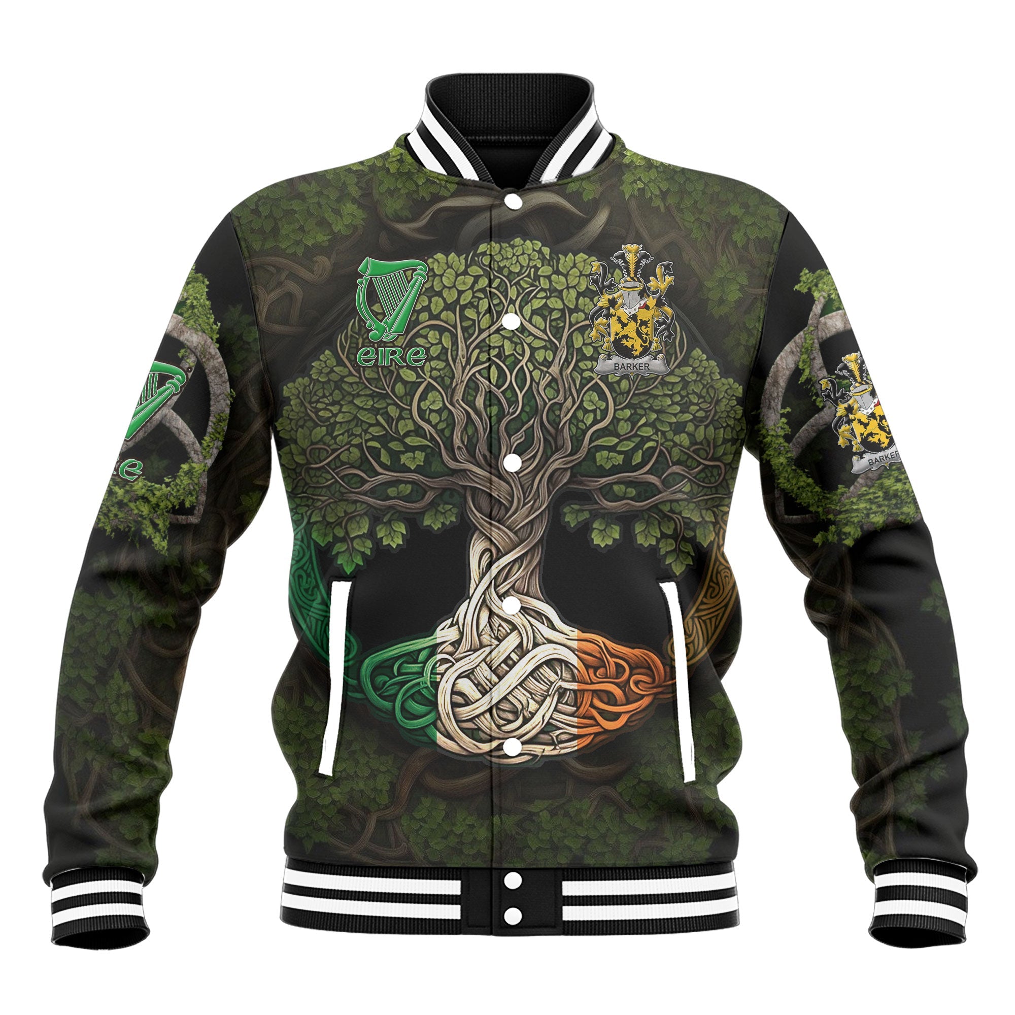 Barker Baseball Jackets Ireland Is My Root Style