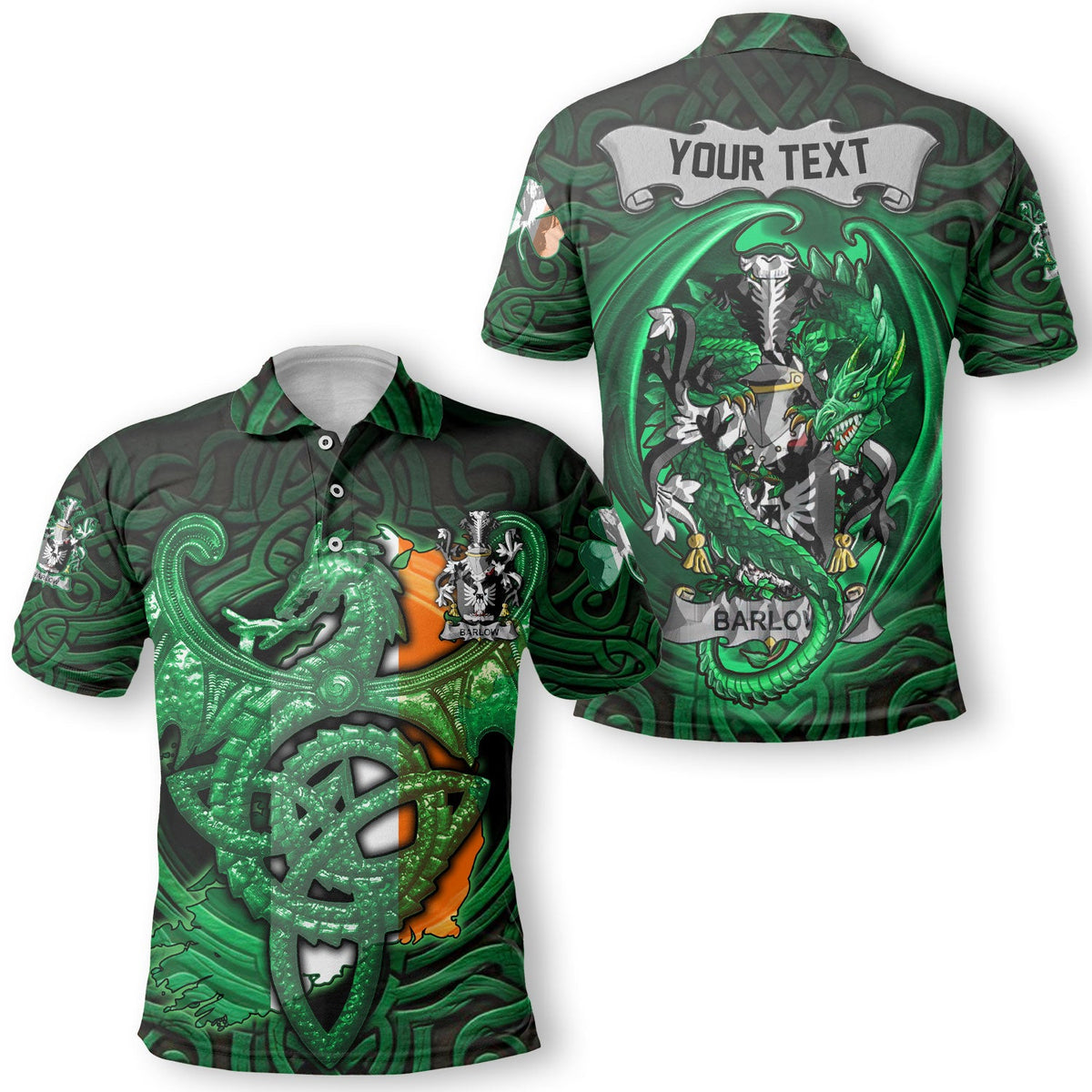 Barlow Polo Shirts The Green Dragon Of Ireland Style