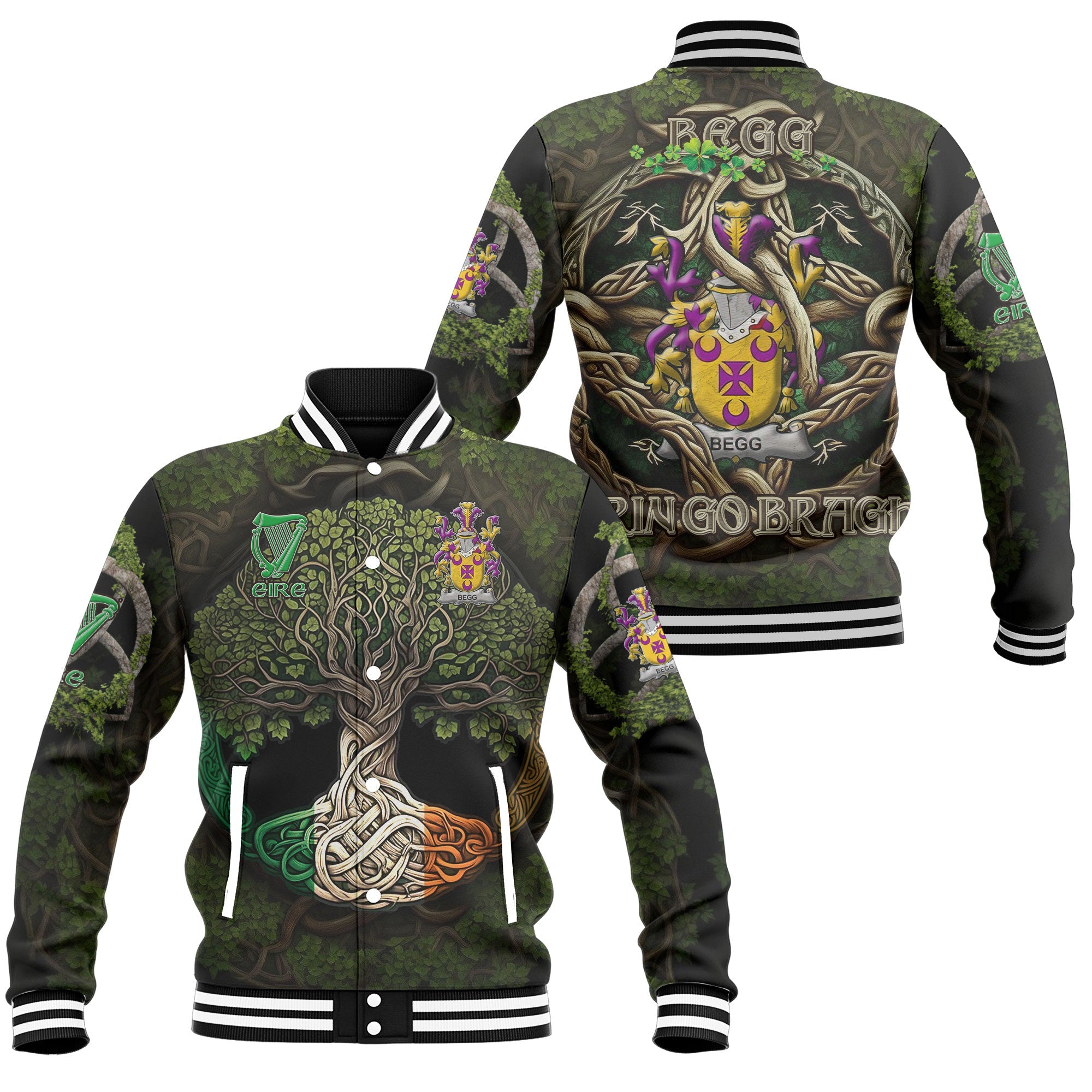 Begg Baseball Jackets Ireland Is My Root Style