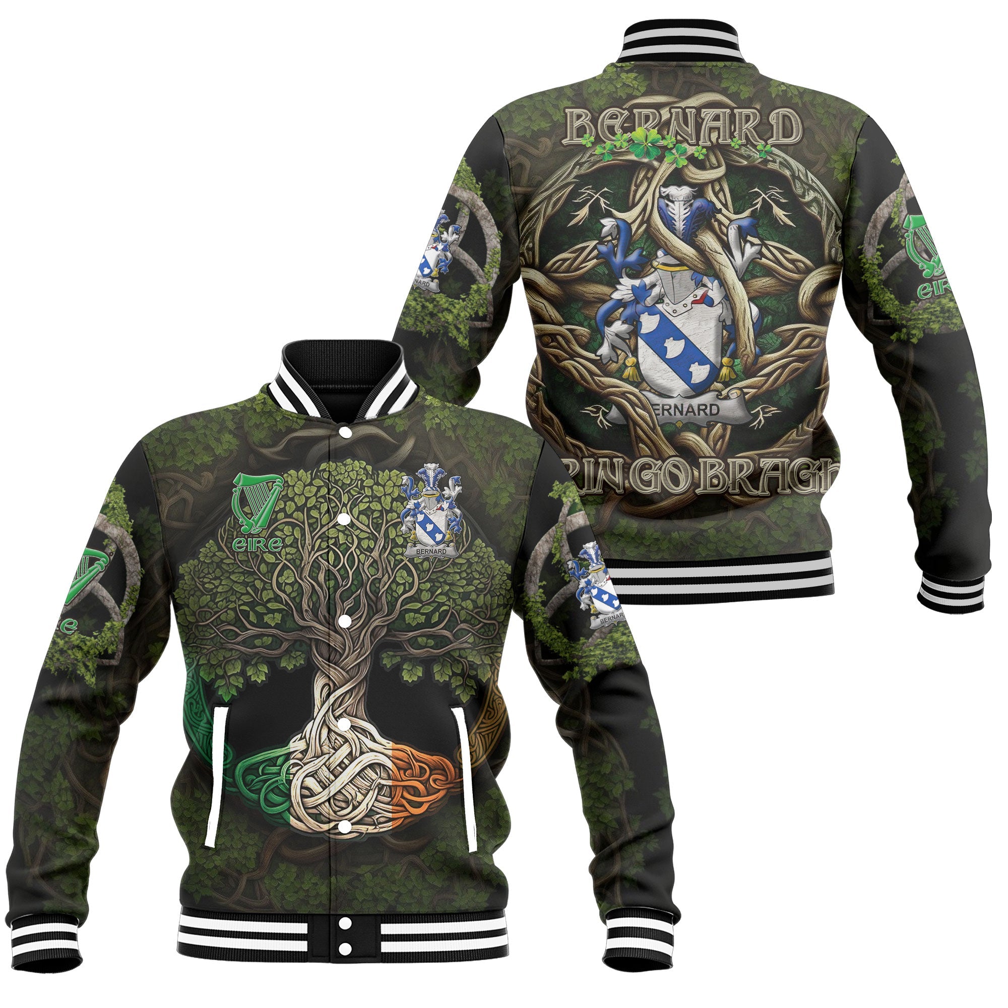 Bernard Baseball Jackets Ireland Is My Root Style