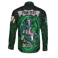 Biggar Long Sleeve Button Shirts The Green Dragon Of Ireland Style