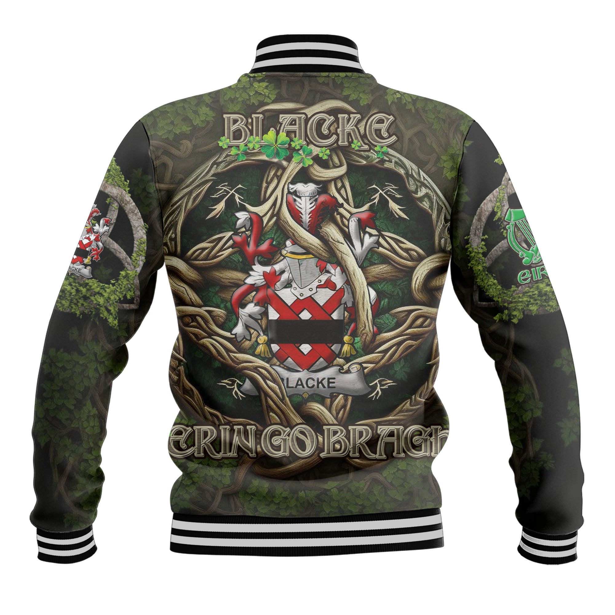Blacke Baseball Jackets Ireland Is My Root Style