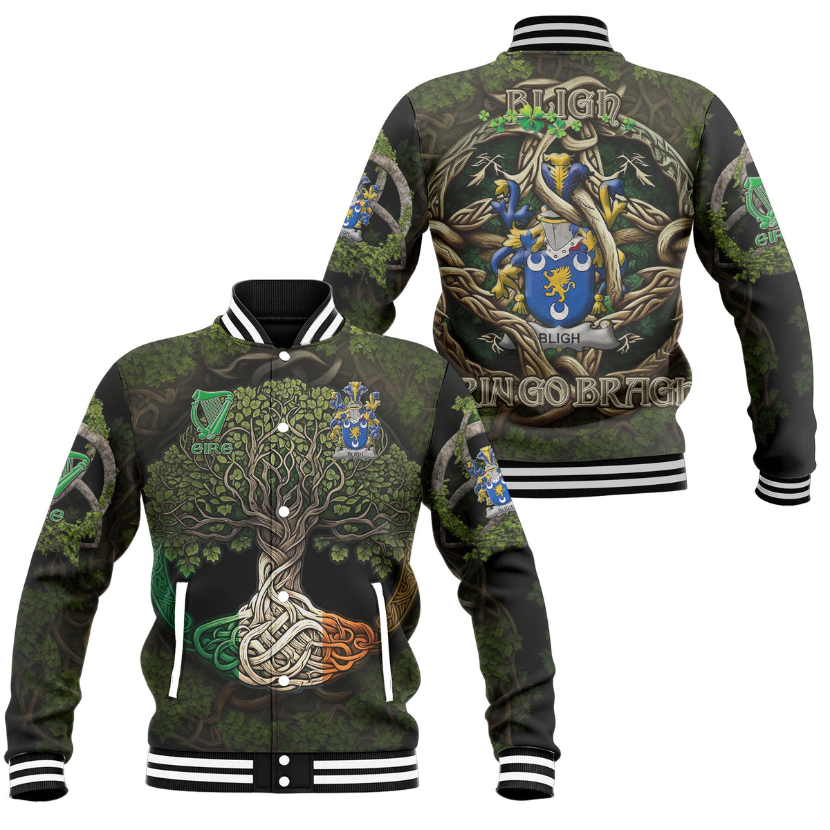 Bligh Baseball Jackets Ireland Is My Root Style