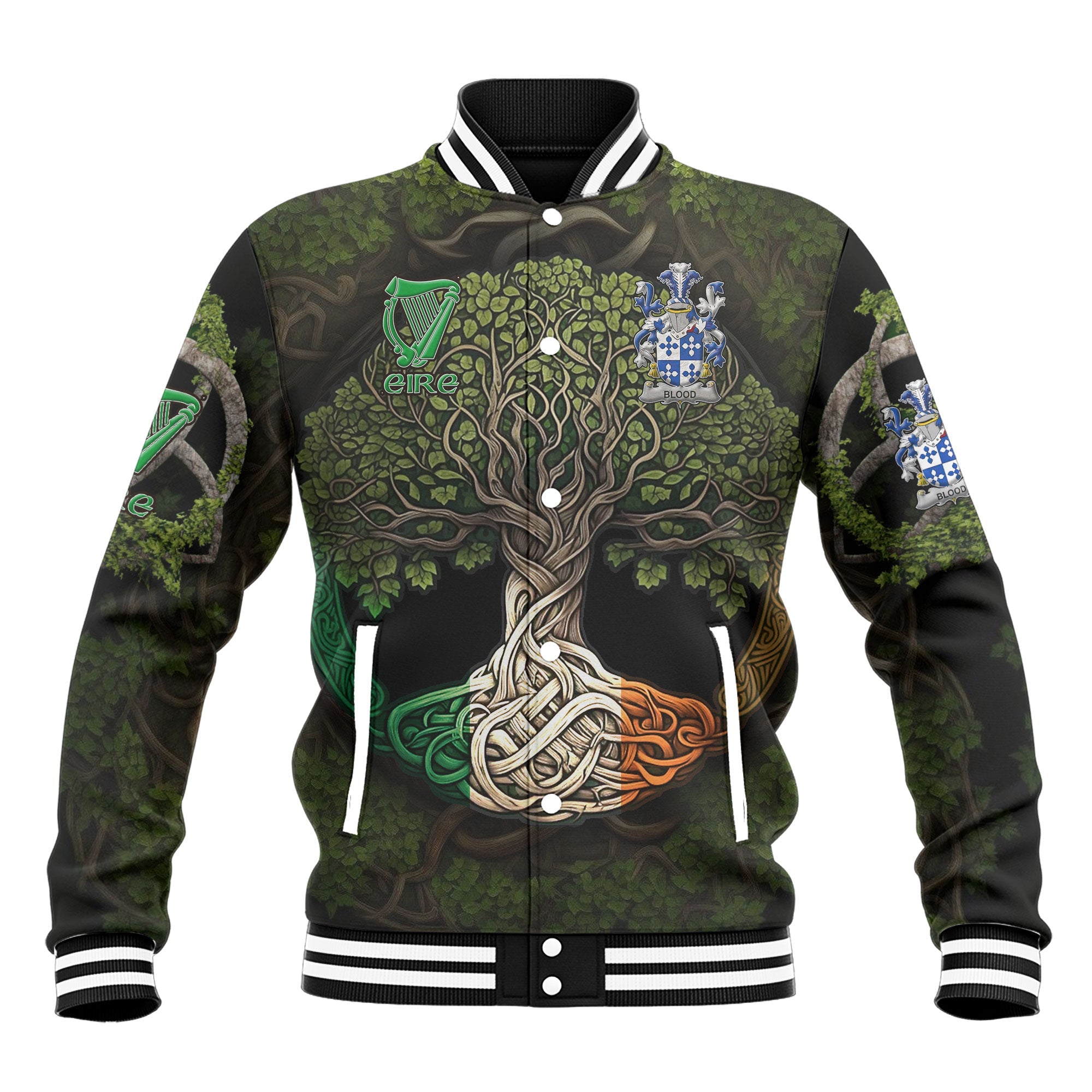 Blood Baseball Jackets Ireland Is My Root Style