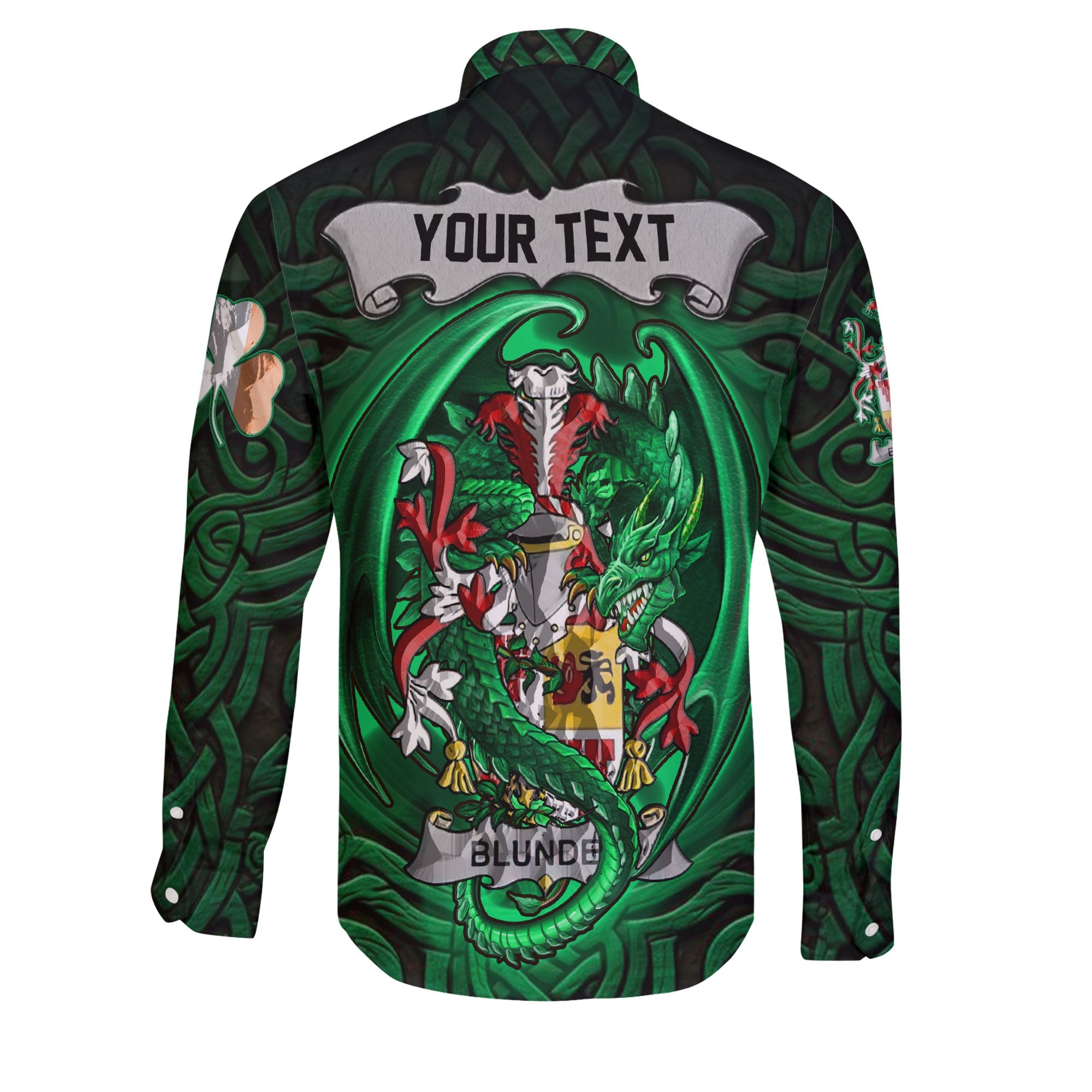 Blunden Long Sleeve Button Shirts The Green Dragon Of Ireland Style