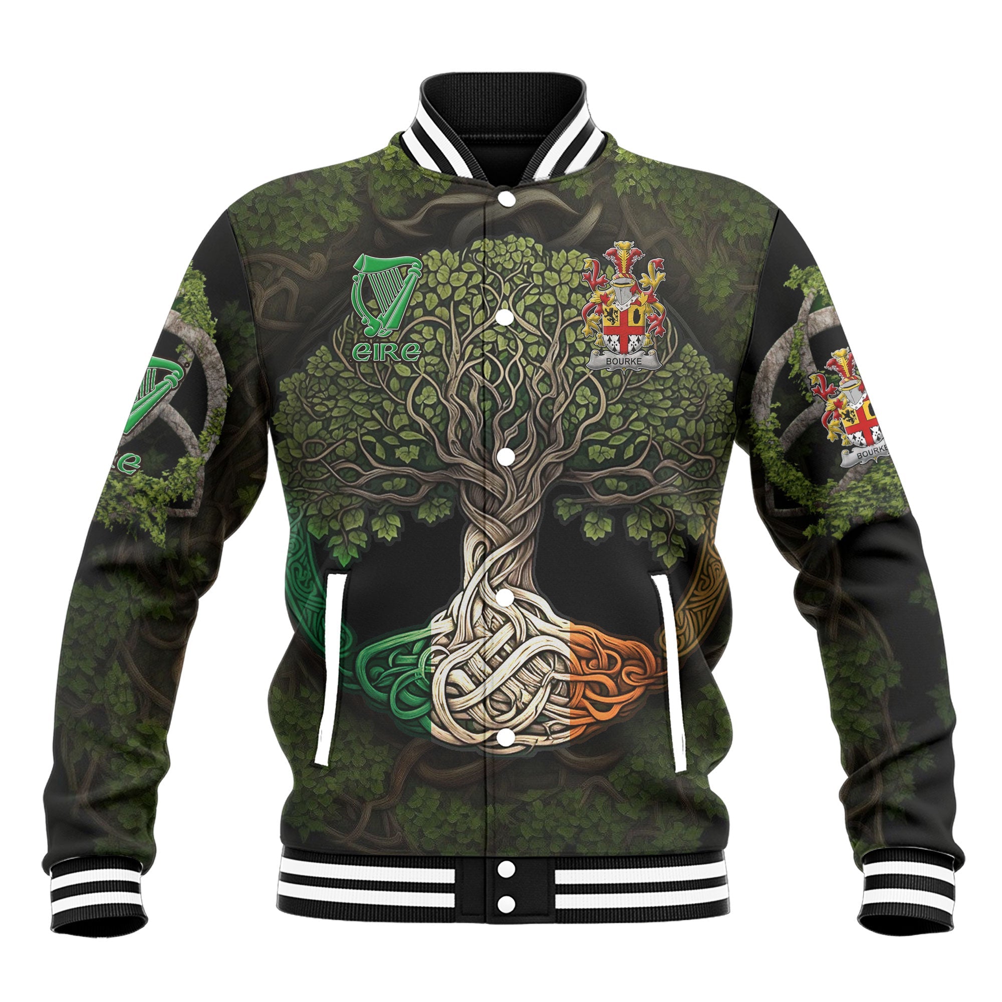 Bourke Baseball Jackets Ireland Is My Root Style