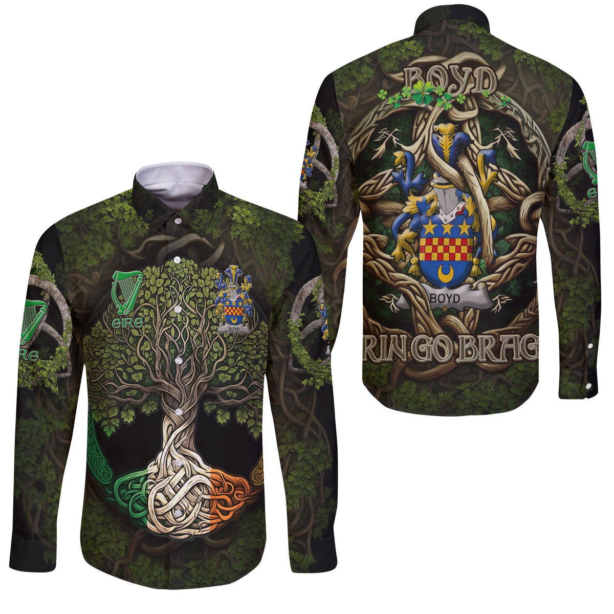 Boyd of Danson Long Sleeve Button Shirts Ireland Is My Root Style