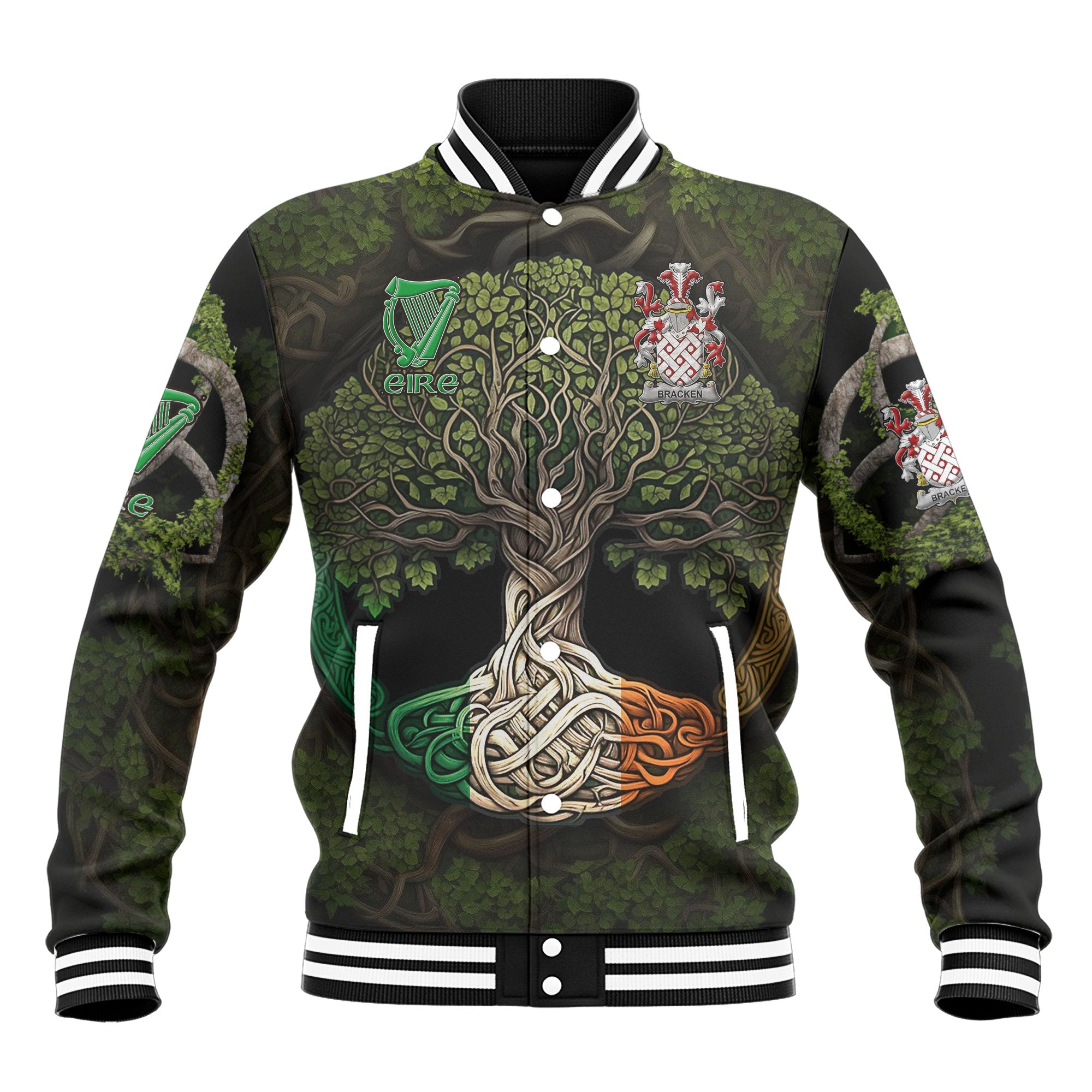 Bracken or O Bracken Baseball Jackets Ireland Is My Root Style