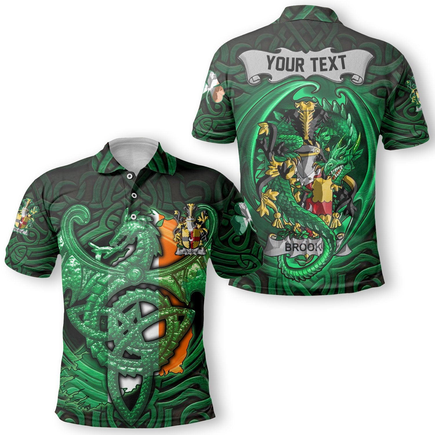 Brooke Polo Shirts The Green Dragon Of Ireland Style