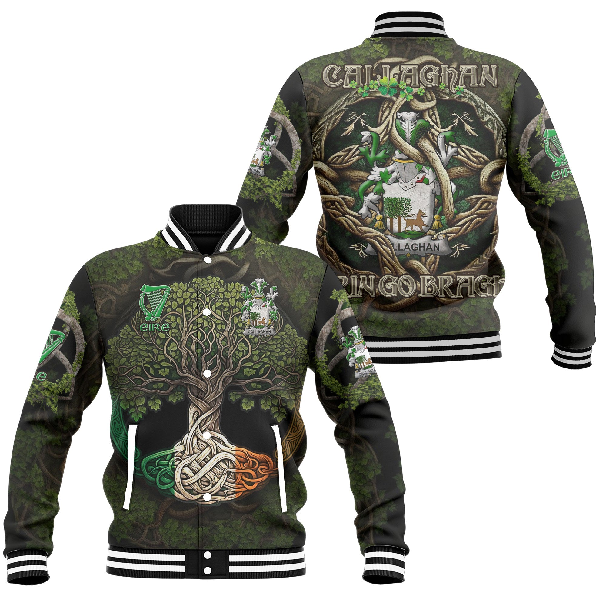 Callaghan or O Callaghan Baseball Jackets Ireland Is My Root Style