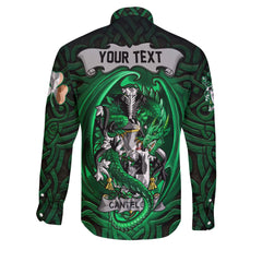 Cantelow or Cantelowe Long Sleeve Button Shirts The Green Dragon Of Ireland Style