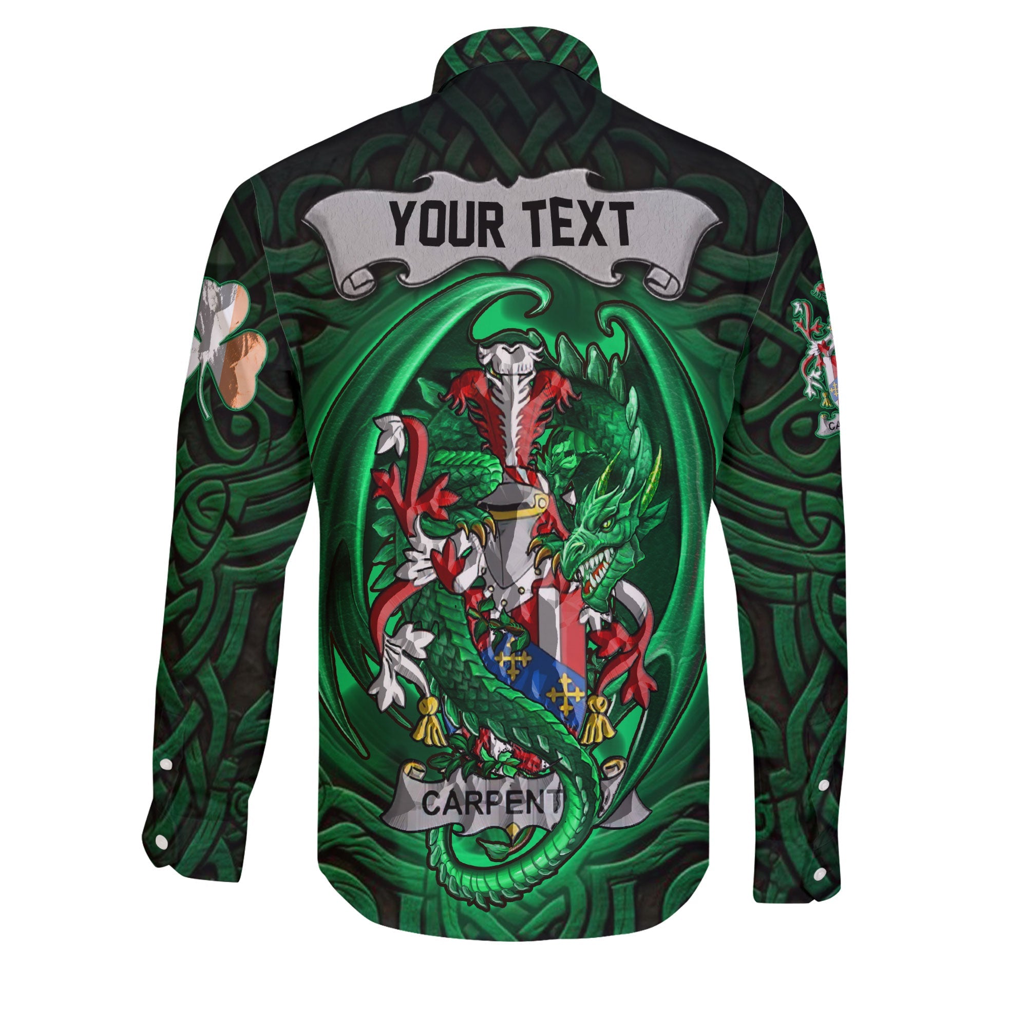 Carpenter Long Sleeve Button Shirts The Green Dragon Of Ireland Style