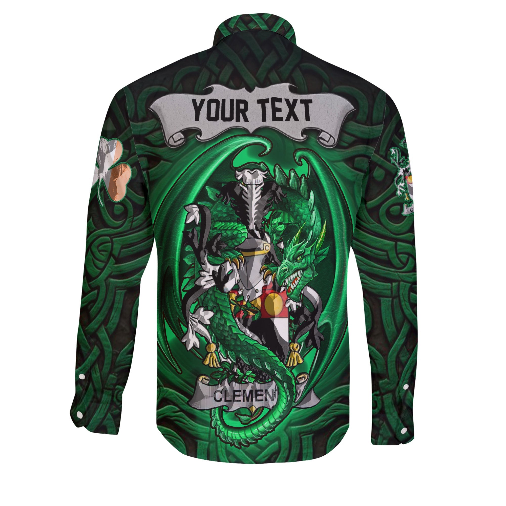 Clements Long Sleeve Button Shirts The Green Dragon Of Ireland Style