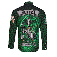 Colman or McColman Long Sleeve Button Shirts The Green Dragon Of Ireland Style