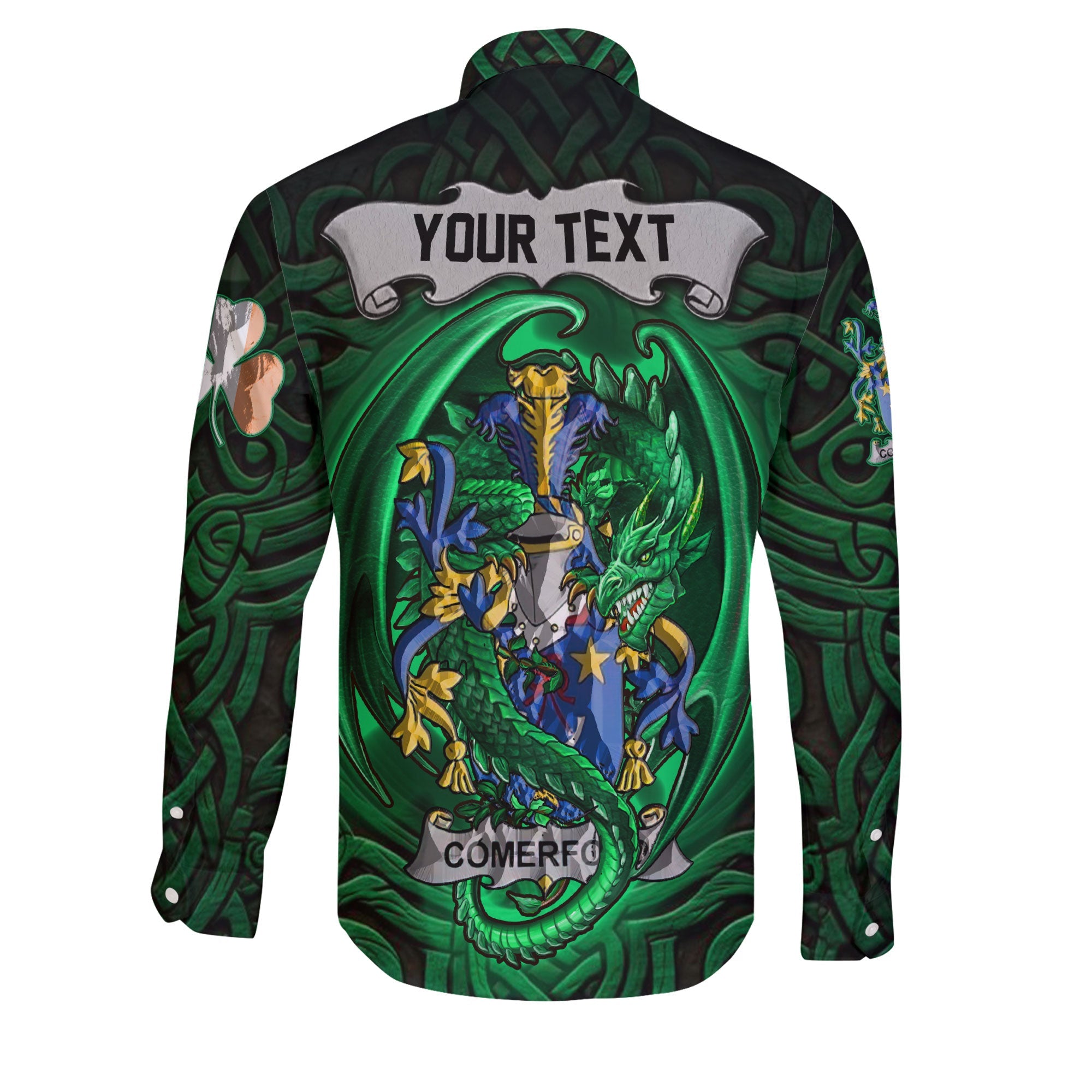 Comerford Long Sleeve Button Shirts The Green Dragon Of Ireland Style