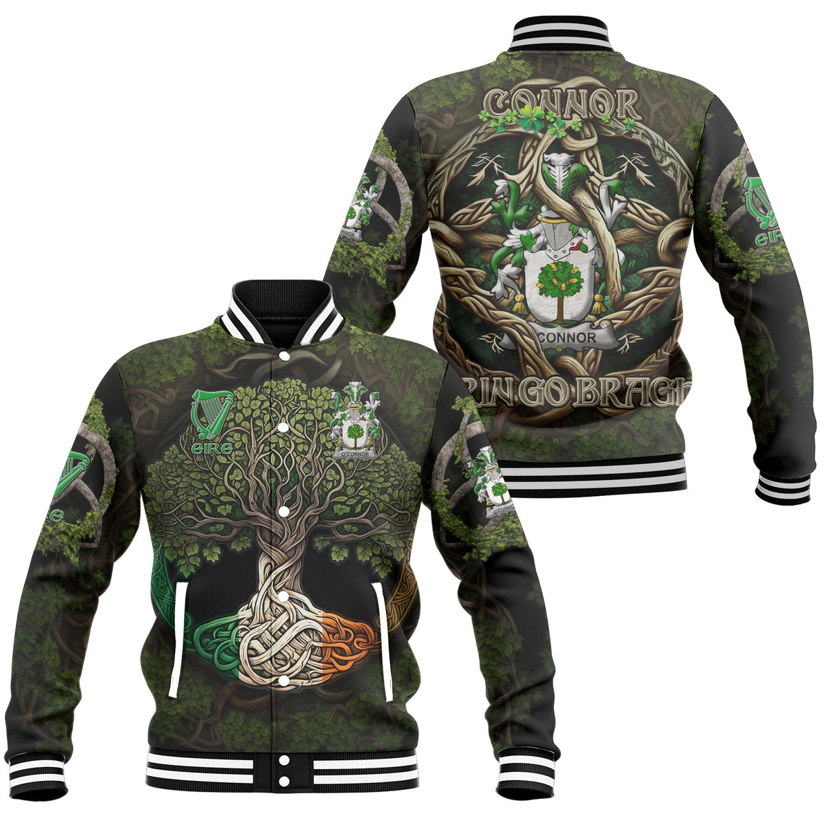 Connor or O Connor Faly Baseball Jackets Ireland Is My Root Style