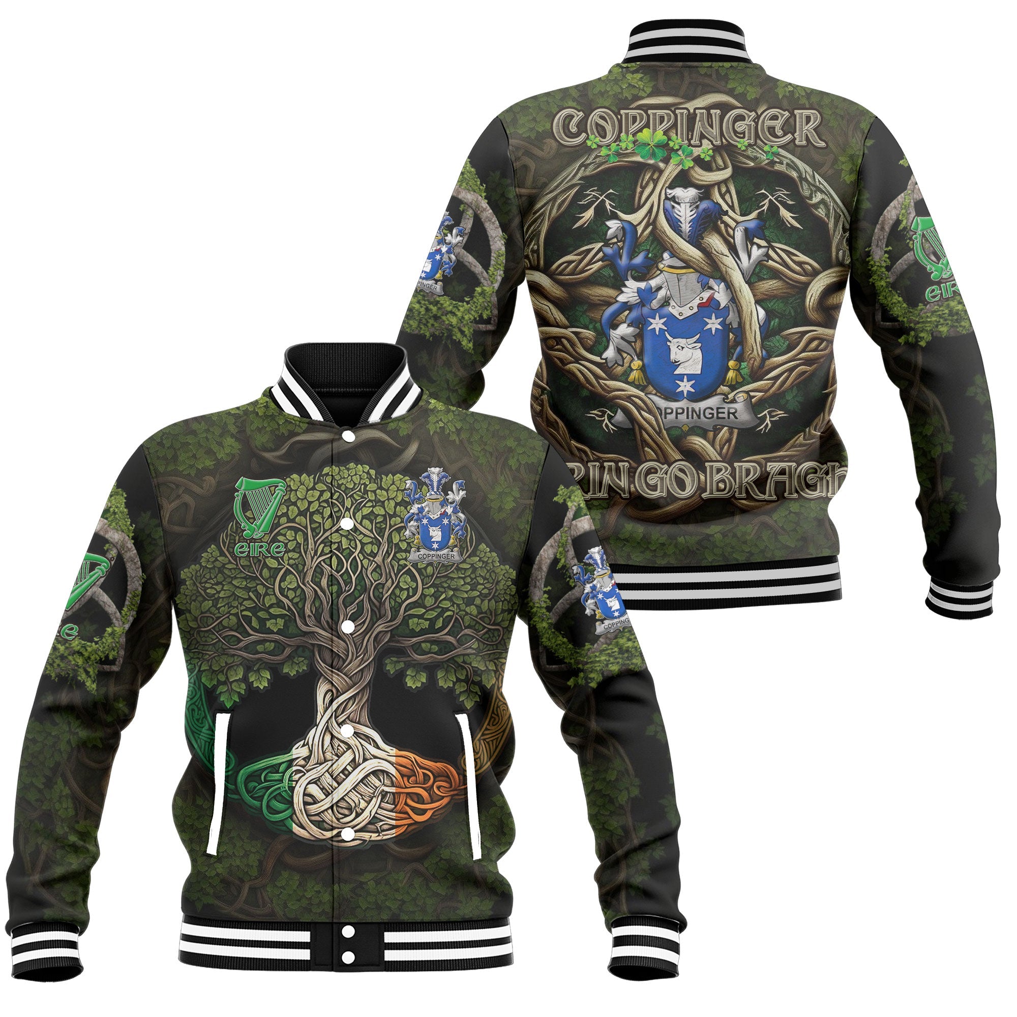 Coppinger Baseball Jackets Ireland Is My Root Style