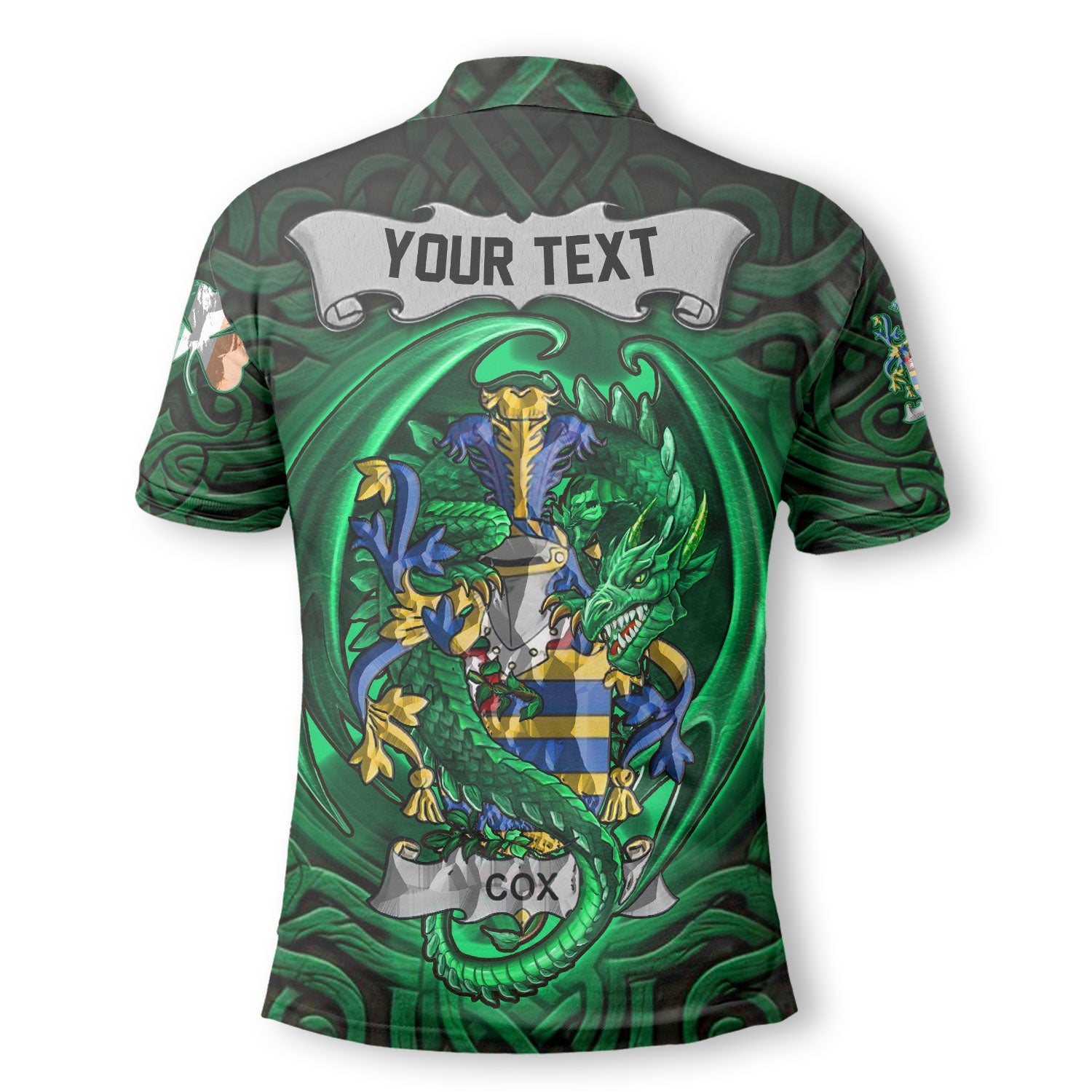 Cox Polo Shirts The Green Dragon Of Ireland Style
