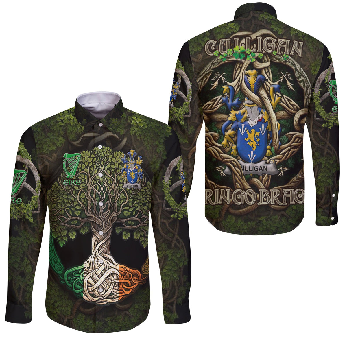 Culligan or McColgan Long Sleeve Button Shirts Ireland Is My Root Style