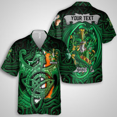 Curley or McTurley Hawaiian Shirts The Green Dragon Of Ireland Style