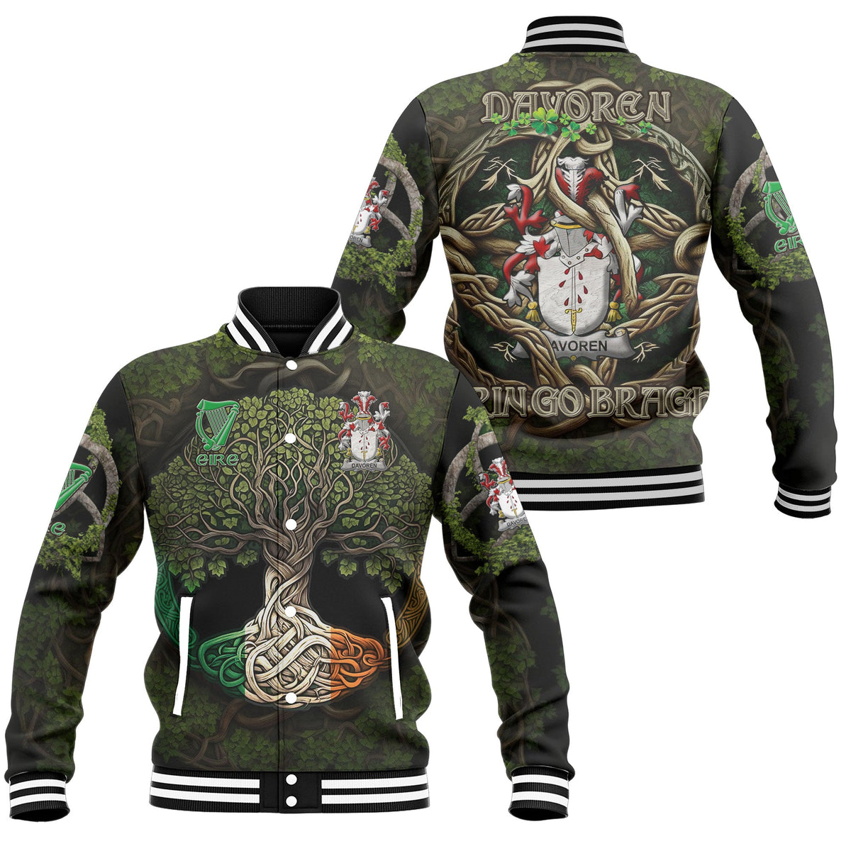 Davoren or O Davoren Baseball Jackets Ireland Is My Root Style