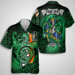 Dawson Hawaiian Shirts The Green Dragon Of Ireland Style