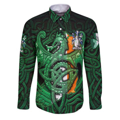 Dea or O Dea Long Sleeve Button Shirts The Green Dragon Of Ireland Style