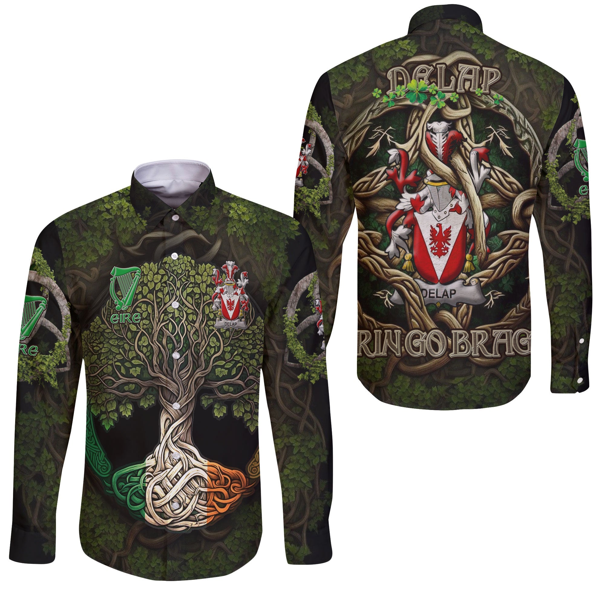 Delap Long Sleeve Button Shirts Ireland Is My Root Style