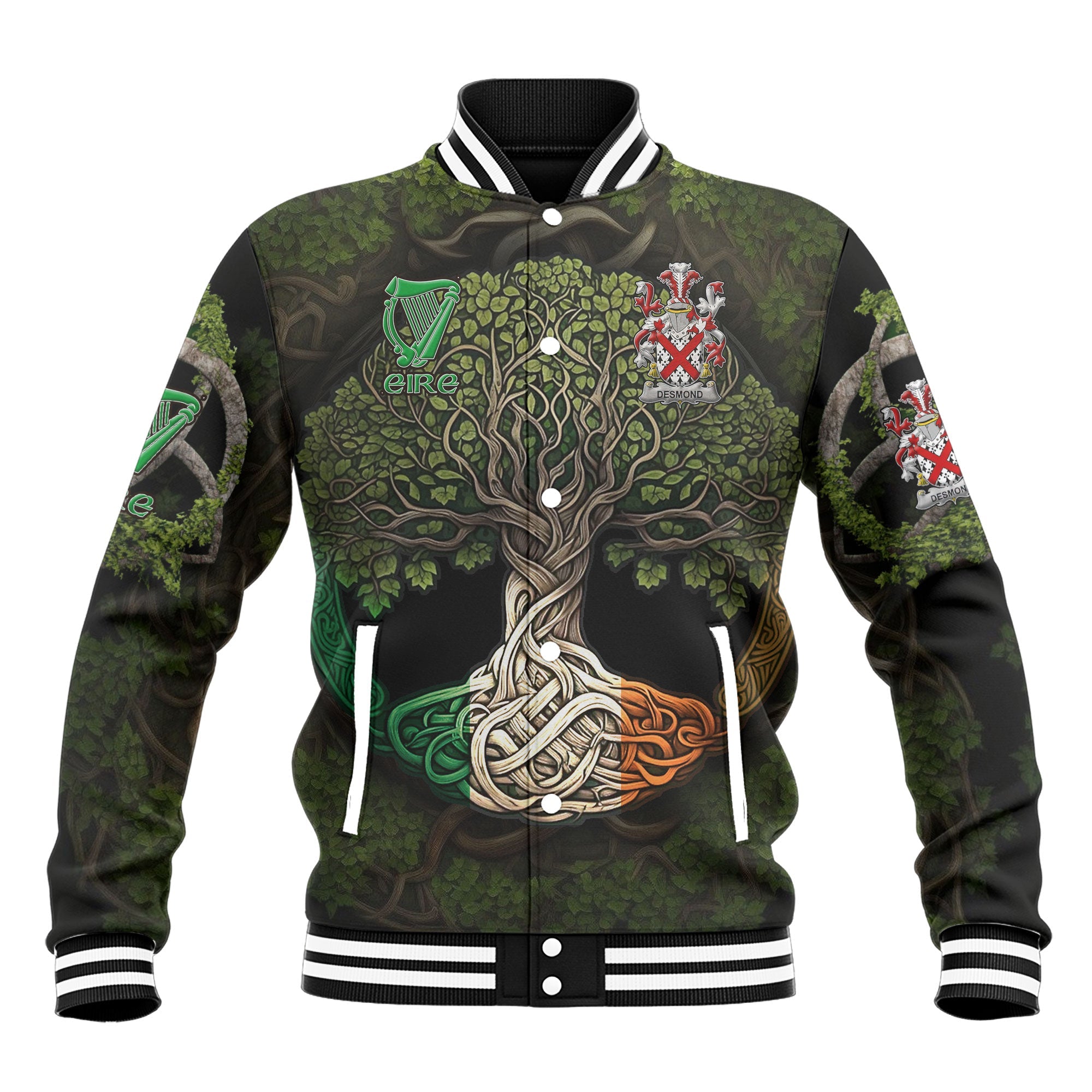 Desmond Baseball Jackets Ireland Is My Root Style