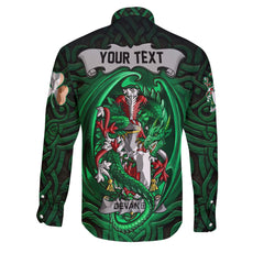 Devaney or O Devaney Long Sleeve Button Shirts The Green Dragon Of Ireland Style