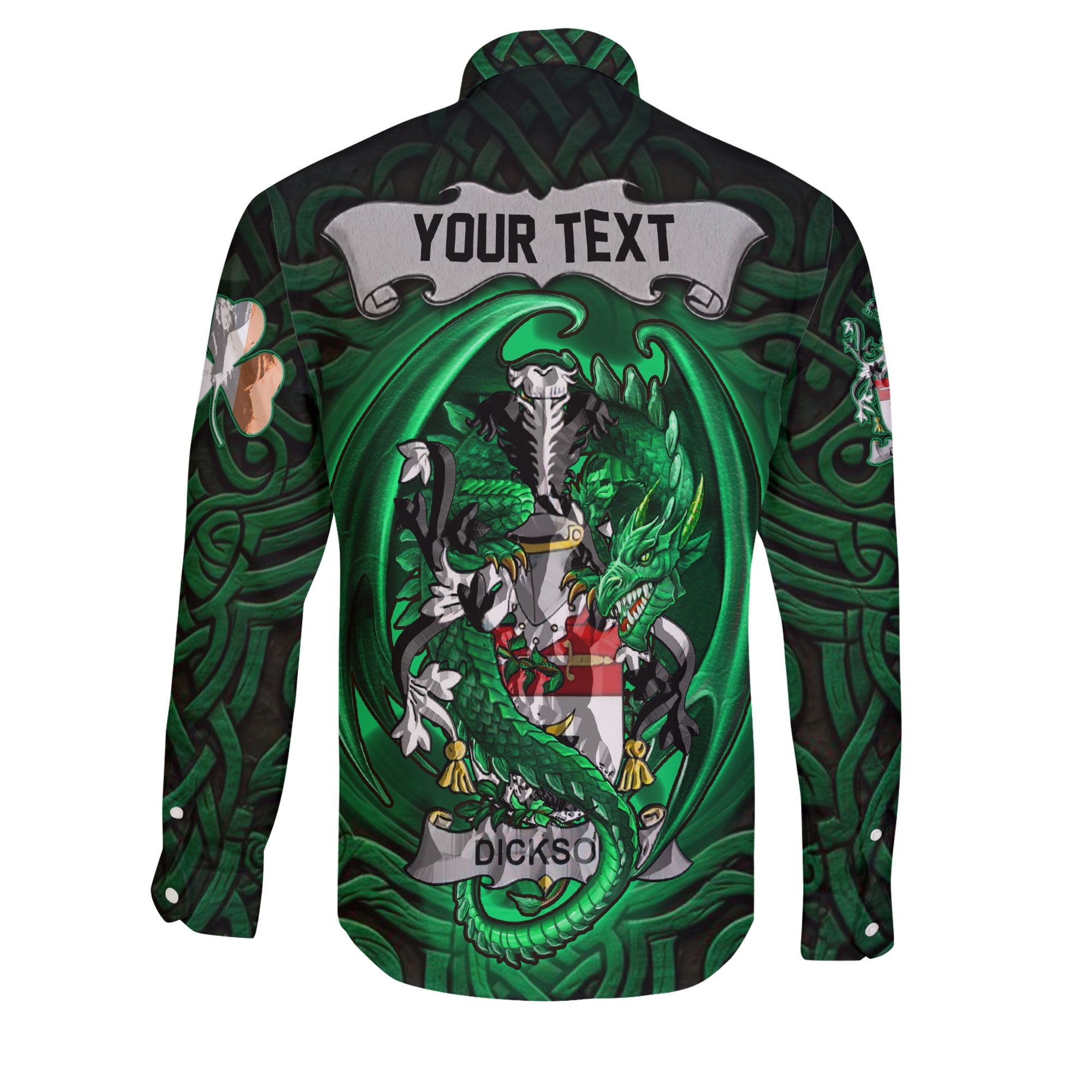 Dickson Long Sleeve Button Shirts The Green Dragon Of Ireland Style