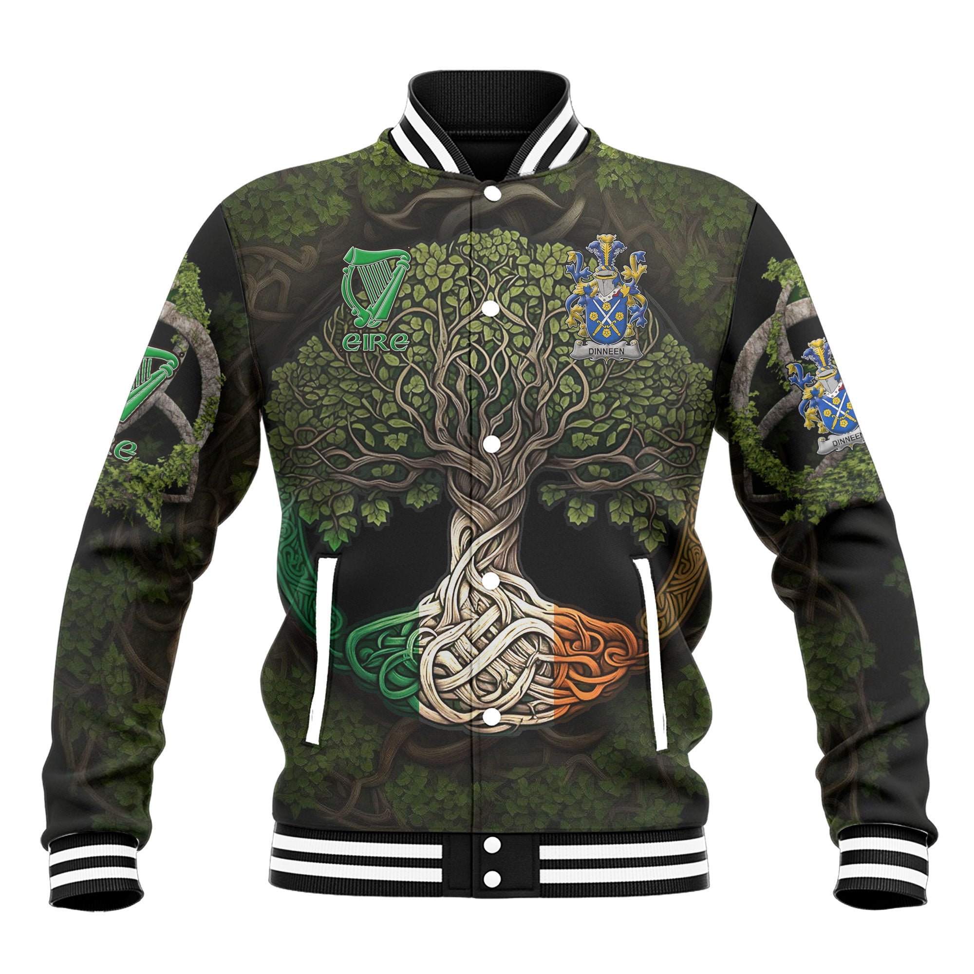 Dinneen or O Dinneen Baseball Jackets Ireland Is My Root Style