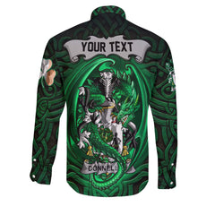 Donnellan or O Donnellan Long Sleeve Button Shirts The Green Dragon Of Ireland Style