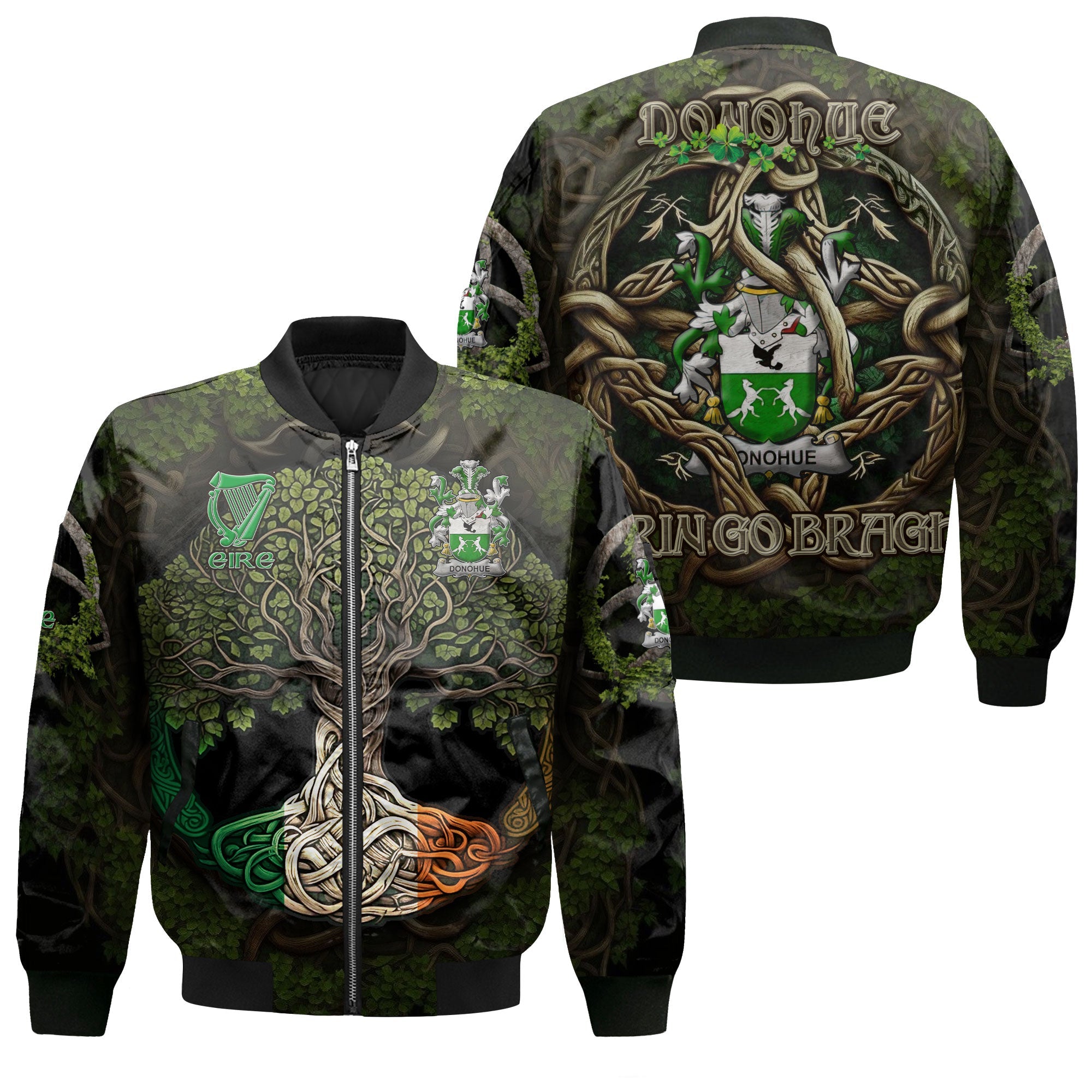 Donohue or O Donohue Bomber Jackets Ireland Is My Root Style